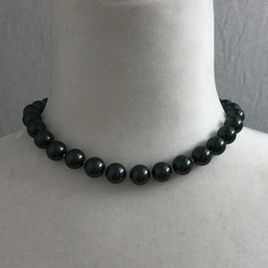 Simulated Gray Pearl Necklace